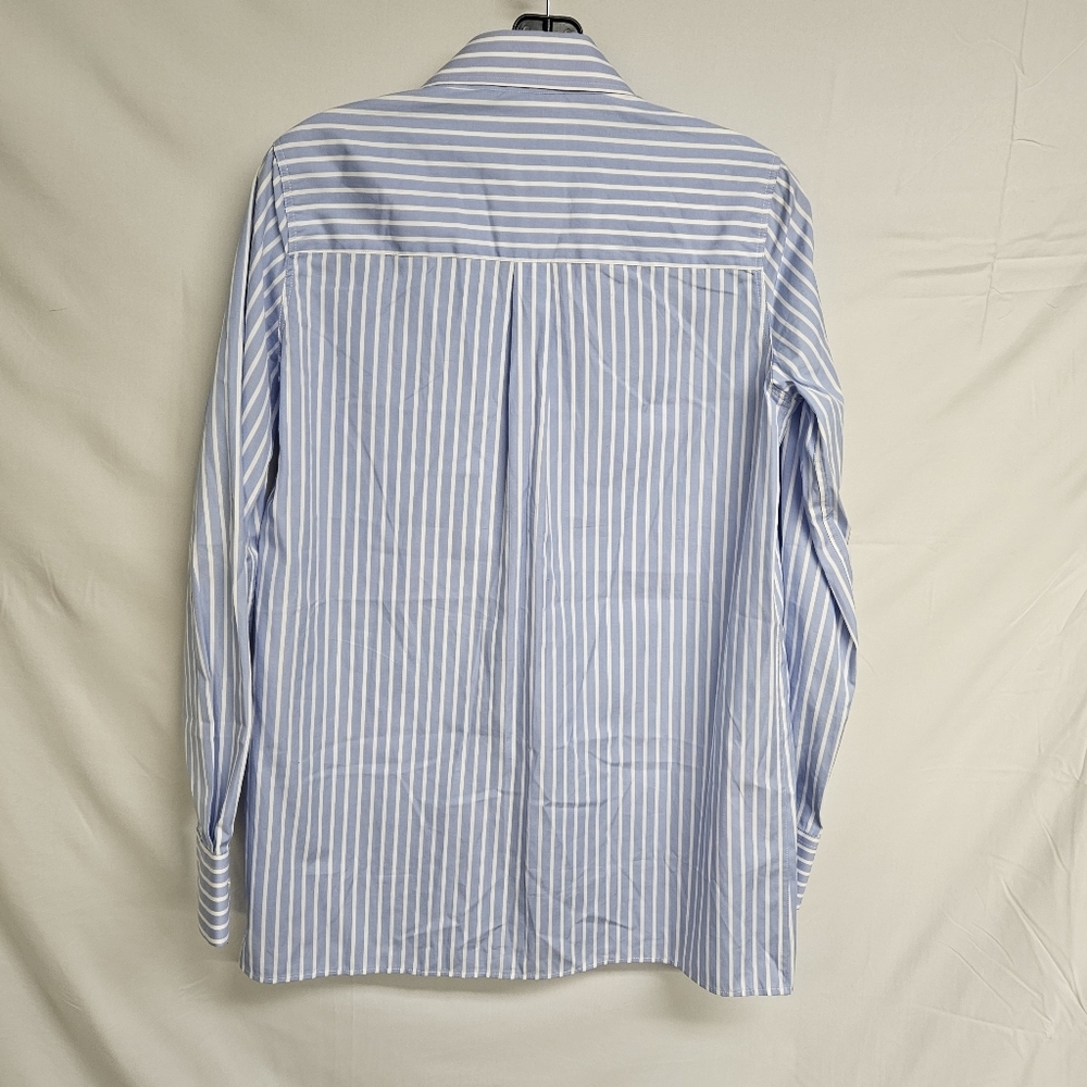 Each x Other Shirt Womens Small White Blue Stripe Paris Luxury Top Blouse - Picture 3 of 10